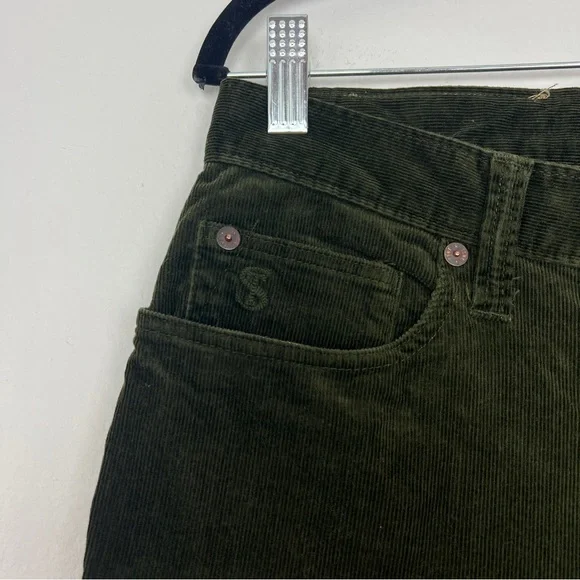 TODD SNYDER | Men’s Slim Fit Green Corduroy Pants Olive Stretch 30x32 - Picture 4 of 13